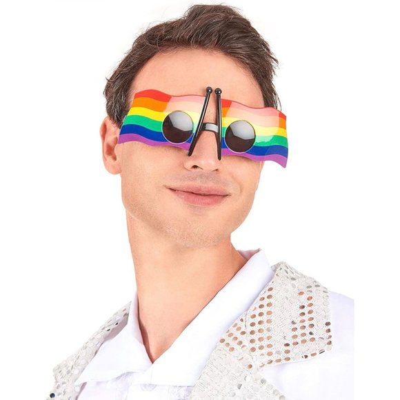 NWT Rainbow Flag Pride Festive Sunglasses, One Size - Picture 2 of 2